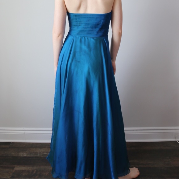 Sapphire Blue Sweetheart Cut Gown / Prom Dress - Picture 5 of 7